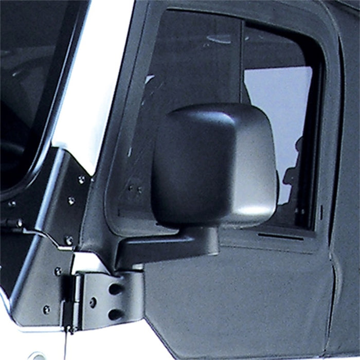 Omix Door Mirror Black Left- 87-06 compatible with Jeep Wrangler 11002.11