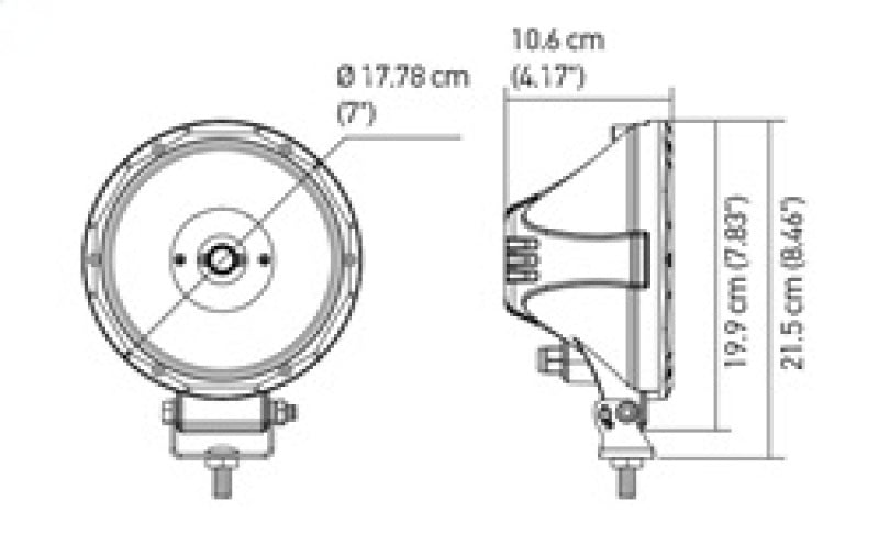 Hella Value Fit 7in Light Driving Beam 357200001