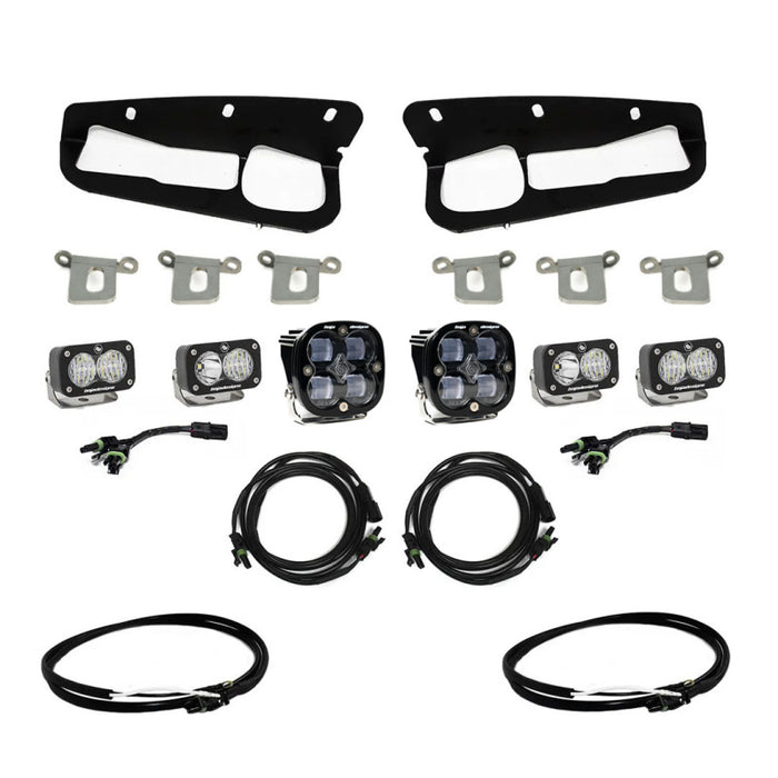 Baja Designs 2021+ Ford Bronco Clear SAE Fog Pocket Kit w/Upfitter 447761UP