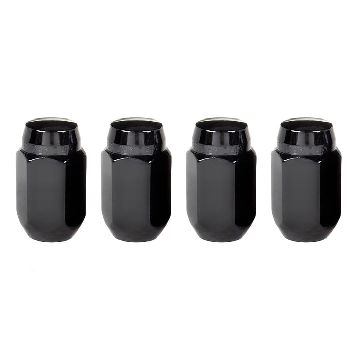 McGard Hex Lug Nut (Cone Seat) M14X1.5 / 22mm Hex / 1.635in. Length (4-Pack) Black 64072