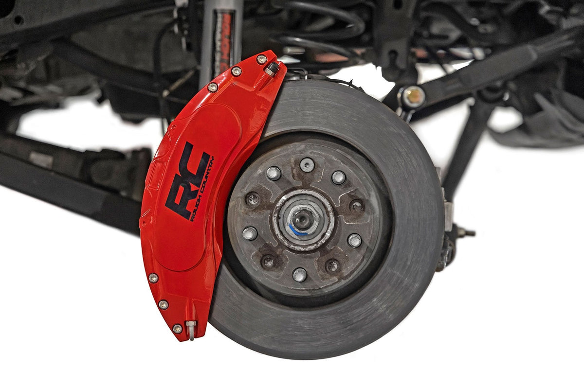 Rough Country Caliper Covers Front And Rear Red Fits Jeep Wrangler Jk (2007-2018) 71140A