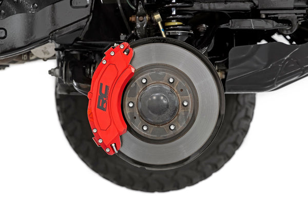 Rough Country Caliper Covers Front And Rear Red Fits Chevy/GMC 1500 (14-18) 71100A