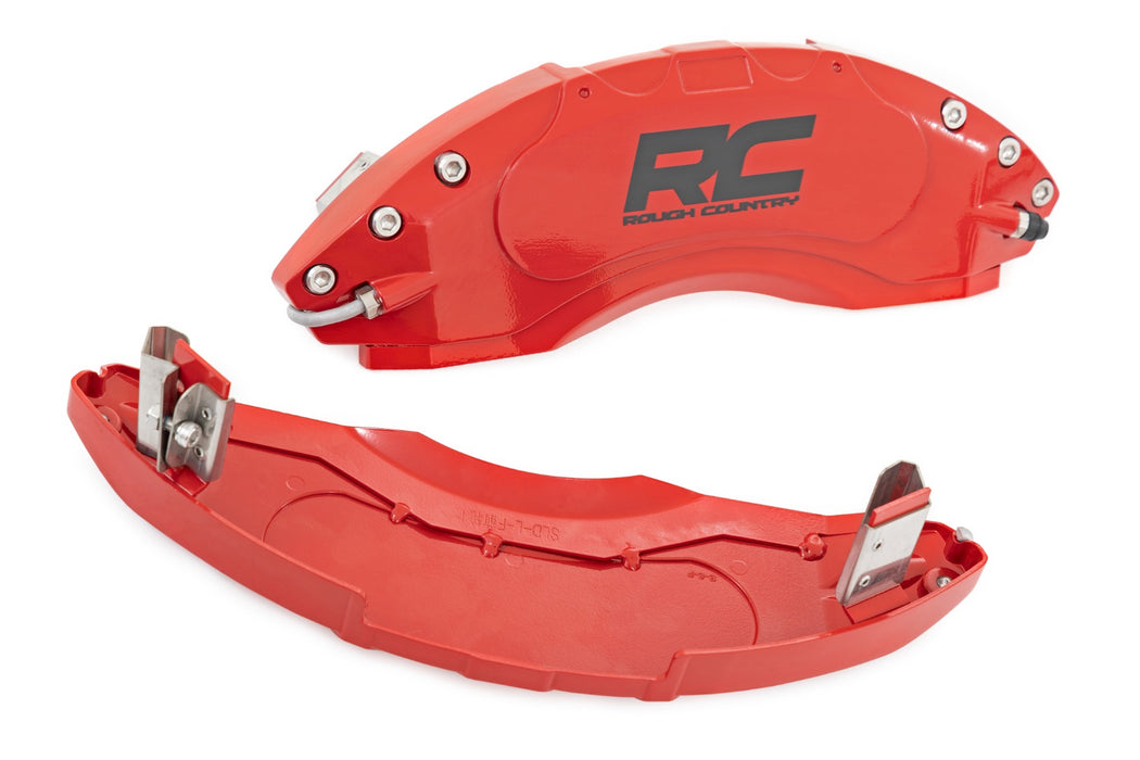 Rough Country Caliper Cover Red Front Only Fits toyotaTacoma 2WD/4WD (2005-2023)