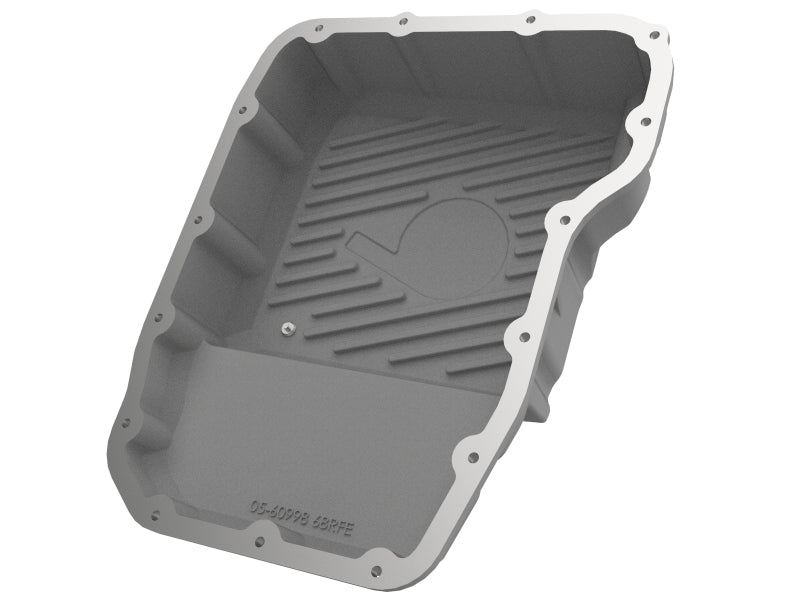 aFe Transmission Pan Raw w/ Machined Fins 13-19 Compatible with Dodge Diesel Trucks L6-6.7L (td) 46-71160A