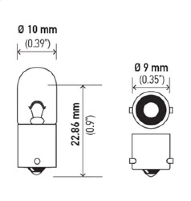 Hella Bulb 3893 12V 4W BA9s T2.75 3893