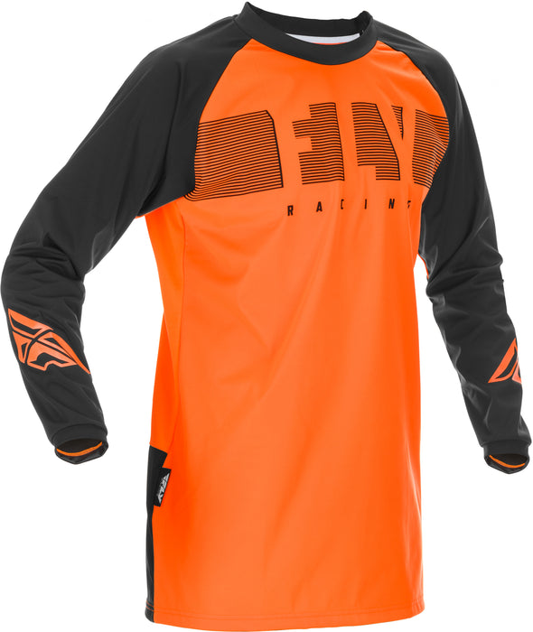 Fly Racing Windproof Riding Jersey (Orange/Black, Small)