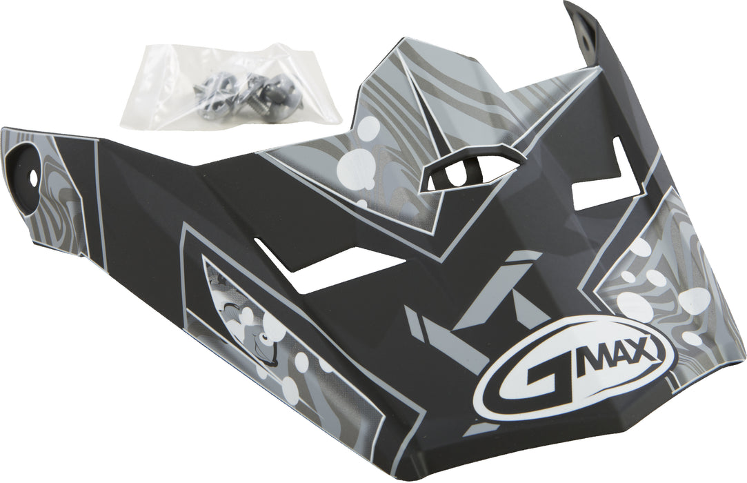 Gmax Visor W/Screws Hooper Mx-46Y Matte Black/Dark Silver Ys-Yl G046863