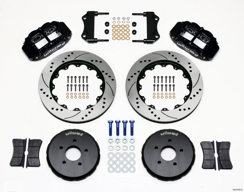 Wilwood Narrow Superlite 6R Front Hat Kit 14.00in Drilled Compatible with Nissan 350Z/Fiti G35 140-9192-D