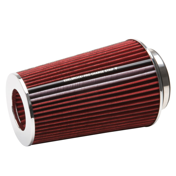 Edelbrock Air Filter Pro-Flo Series Conical 10In Tall Red/Chrome 43691