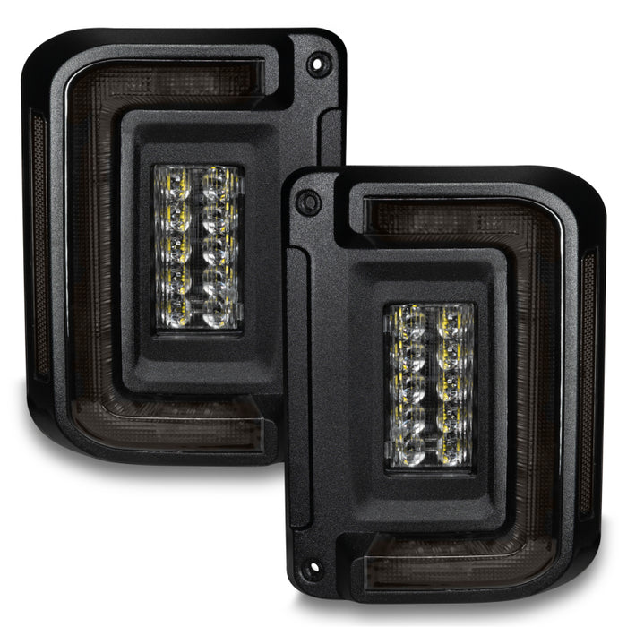 Oracle Lighting "Black Series" Flush Mount Led Tail Lights For Jeep Wrangler Jk 5891-504-T