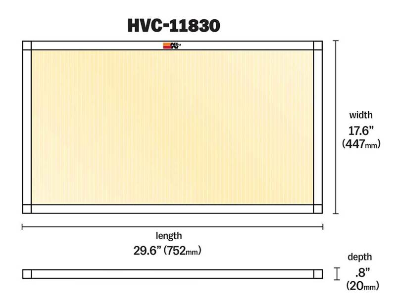 K&N HVAC Filter 18 x 30 x 1 HVC-11830