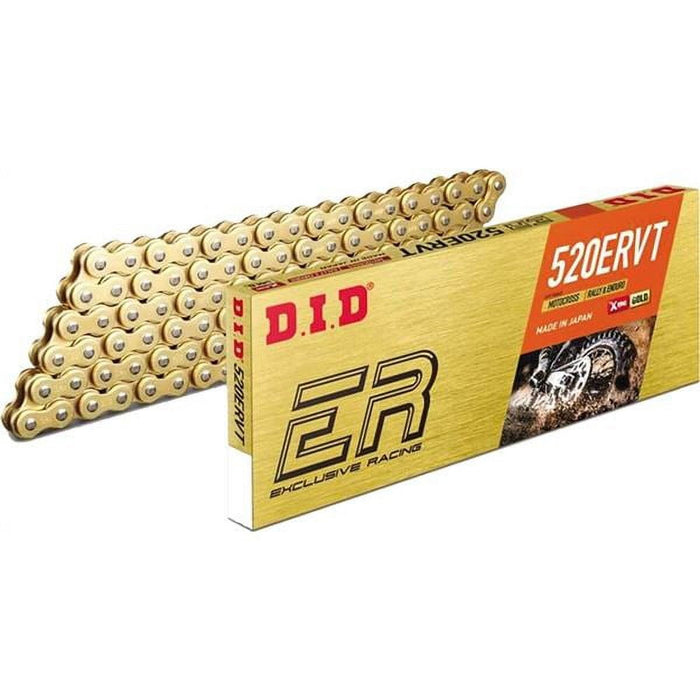 D.I.D M520ERVT120FB 520 ERVT Series Racing Chain 120 Links Gold