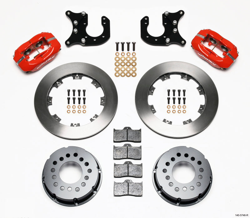 Wilwood Forged Dynalite P/S Rear Kit Red Chevy 12 Bolt-Spec 3.15in Brng 140-5746-R