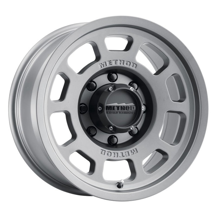 Method MR705 17x8.5 0mm Offset 8x180 130.81mm CB Titanium Wheel MR70578588800