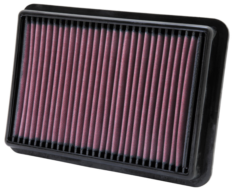 K&N 05-11 Compatible with Nissan Navara 2.5L L4 10.5in OS Length/7.438in OS Width/1.438in H Replacement Air Filter 33-2980