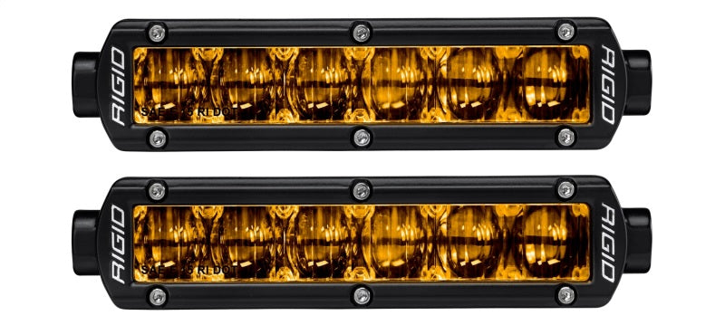 Rigid Industries 6in SR-Series Pro Dot / SAE Fog Lights (Pair) Selective Yellow 906704