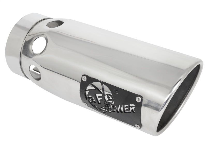 aFe Power Intercooled Tip Stainless Steel Polished 4in In x 5in Out x 12in L Bolt-On 49T40501-P121