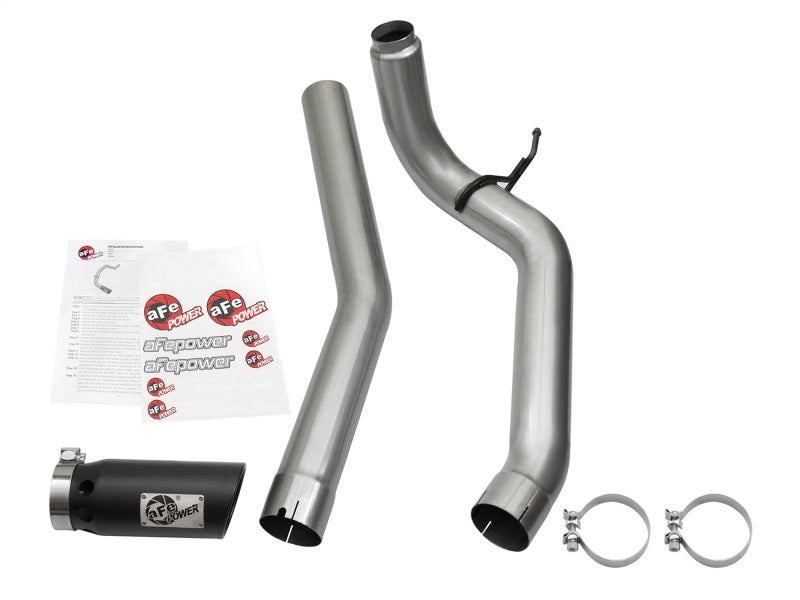 aFe LARGE Bore HD DPF-Back SS Exhaust w/ Black Tip 2016 Compatible with Nissan Titan XD V8-5.0L (td) 49-46113-B