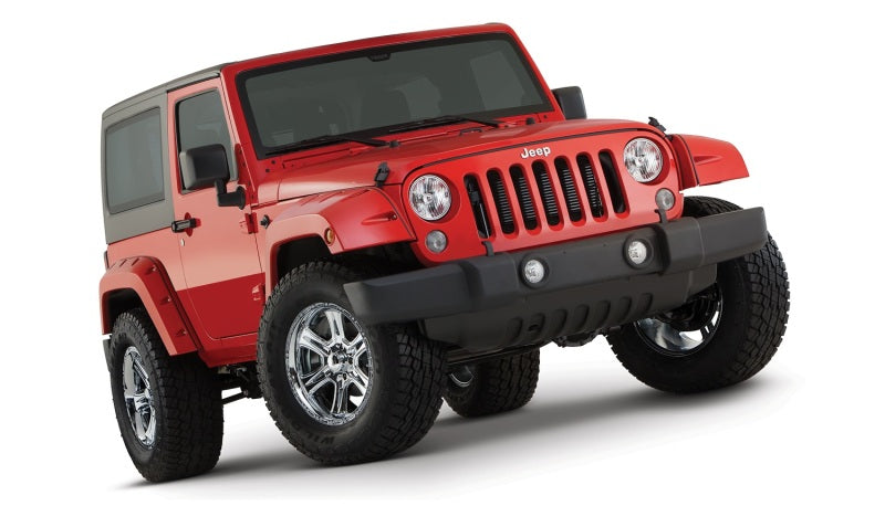 Bushwacker 07-18 compatible with Jeep Wrangler Pocket Style Flares 2pc Black 10077-02