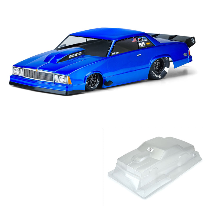 Pro-Line 354900 1978 Chevy Malibu Clear Body for Slash 2WD Drag Car & Ae Dr