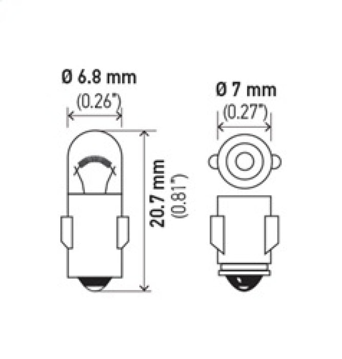 Hella Bulb 3899 24V 3W BA7s T2 3899