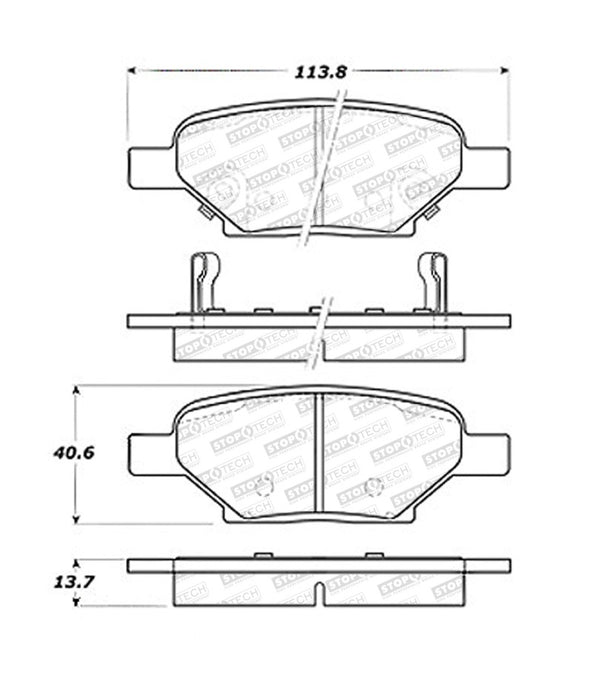 StopTech Street Select Brake Pads Front 305.1033