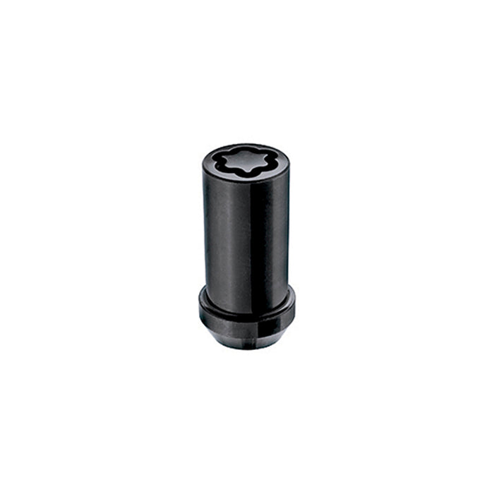 McGard Wheel Lock Nut Set 4pk. (Tuner / Cone Seat) M14X1.5 / 1in. Hex / 1.935in. Length Black 25112