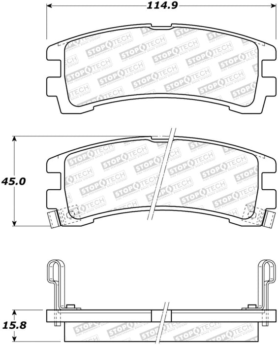 StopTech Street Brake Pads 308.0401