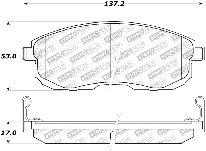 StopTech Street Touring 02-05 Compatible with Infiniti G35 / 07-09 Compatible with Nissan Altima/Sentra Front Brake 308.0815