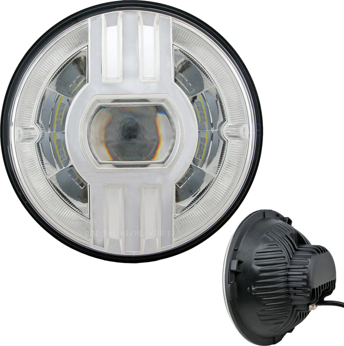 Cyron ABIG7B2-C Headlight 7" Beast 2 Chrome W/Driving Light