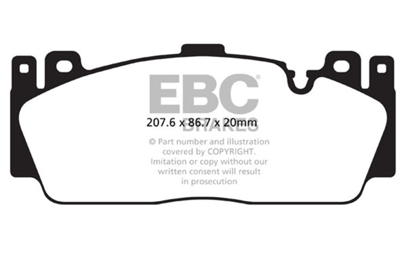 EBC 12+ Fits BMW M5 4.4 Twin Turbo (F10) Yellowstuff Front Brake Pads DP42148R