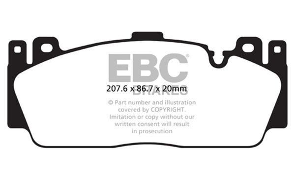 EBC 12+ Fits BMW M5 4.4 Twin Turbo (F10) Yellowstuff Front Brake Pads DP42148R