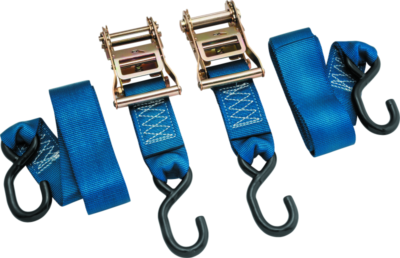 BikeMaster 2x84in Ratchet Tiedown Pair Blue 100578