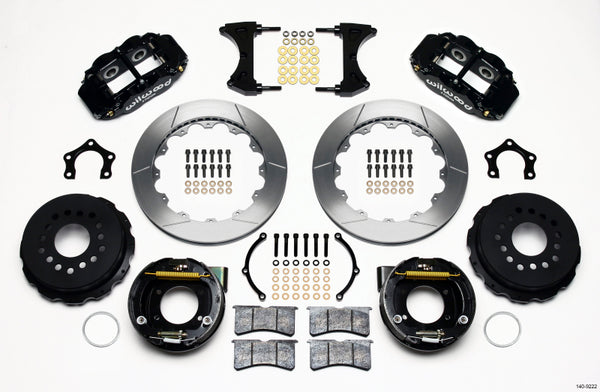 Wilwood Narrow Superlite 4R Rear P-Brk Kit 12.88in Mopar/Dana 2.36in Off w/Snap Ring Brng 140-9222