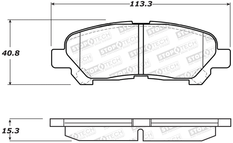 StopTech Street Brake Pads Front 308.1325