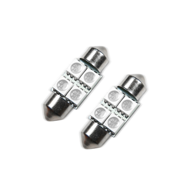 Oracle 33MM 4 LED 3-Chip Festoon Bulbs (Pair) Blue SEE WARRANTY 5203-002