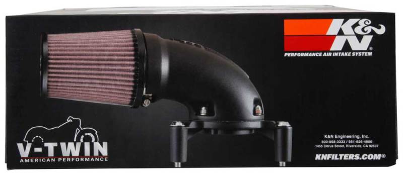 K&N 01-17 Harley Davidson Softail / Dyna FI Performance Air Intake System Silver 57-1137S