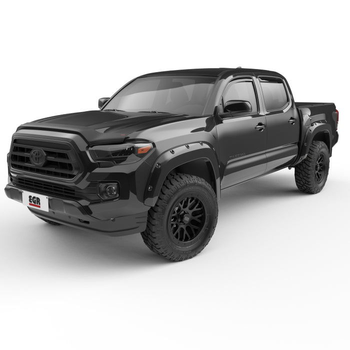 EGR 16+ Toyota Tacoma w/Mudflap Bolt-On Look Color Match Fender Flares Set Black 795084-202