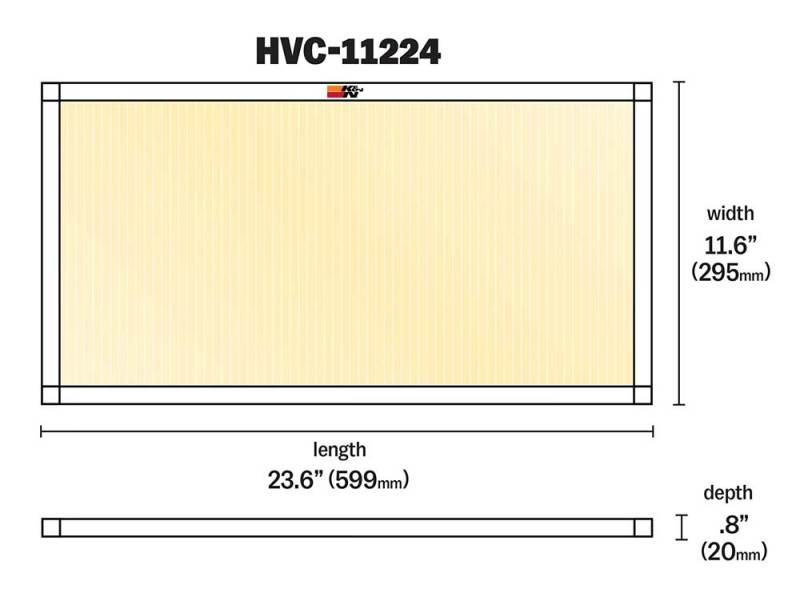 K&N HVAC Filter 12 x 24 x 1 HVC-11224