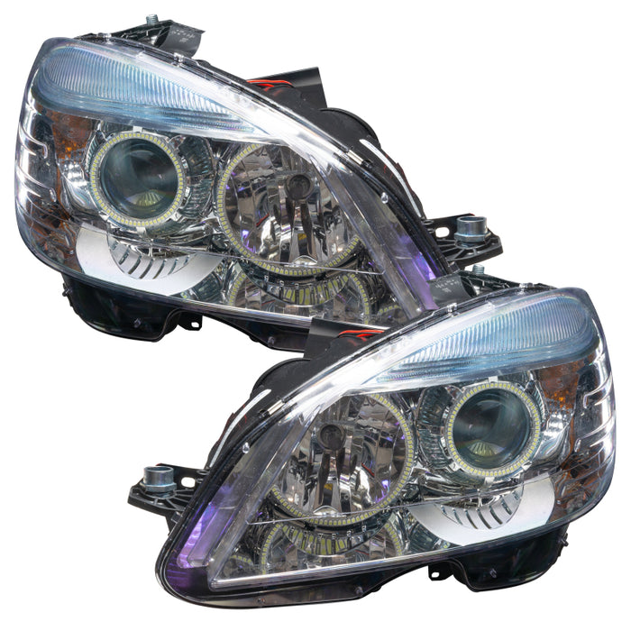 Oracle 08-11 Mercedes Benz C-Class Pre-Assembled Headlights Chrome Housing w/o Cntrl SEE WARRANTY 7115-334