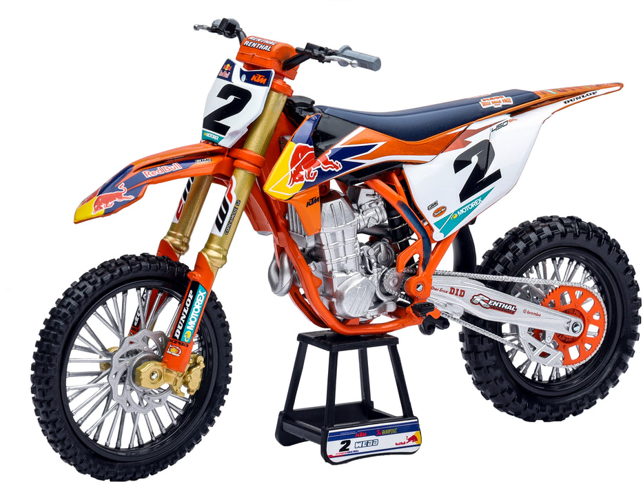 New-Ray 1:10 Scale Red Bull KTM 450 SX-F (Cooper Webb) for adults, unisex