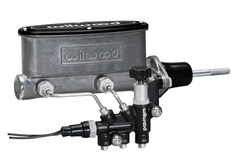 Wilwood HV Tandem M/C Kit w L/H Bracket & Prop Valve 7/8in Bore-W/Pushrod 261-13271