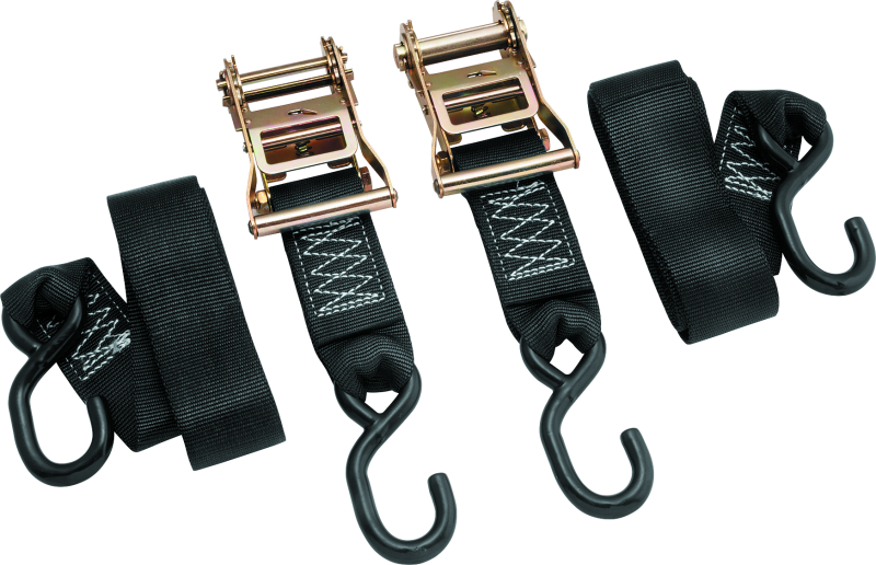 BikeMaster 2x84in Ratchet Tiedown Pair Black 100576