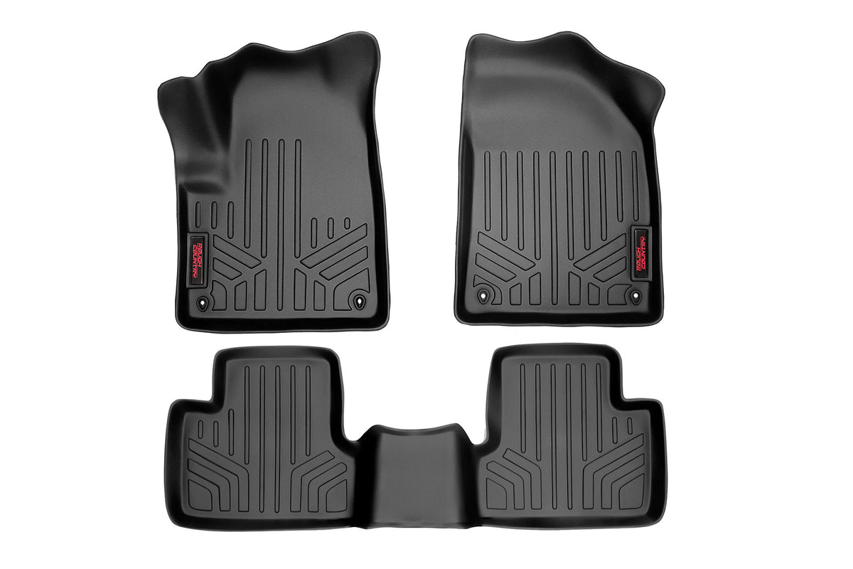 Rough Country Floor Mats Fr & Rr Fits Jeep Cherokee Kl 2WD/4WD (2014-2023) M-61702