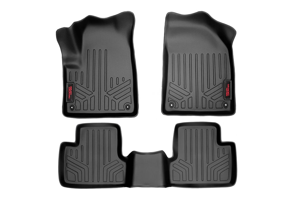 Rough Country Floor Mats Fr & Rr compatible with Jeep Cherokee Kl 2Wd/4Wd (2014-2023) M-61702