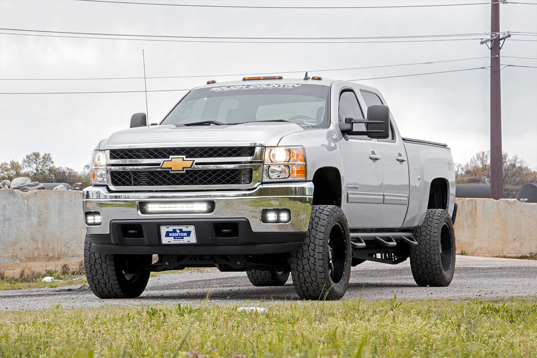 Rough Country Led Light Kit Fog Mount Dual 2" Black Pair Chevy Silverado 2500 Hd/3500 Hd (11-14) 70628