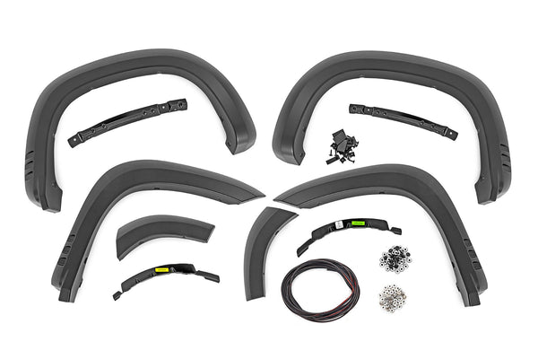 Rough Country Sf1 Fender Flare Black Fits Chevy Silverado 1500 2WD/4WD (2019-2023) F-C319201A-GBA