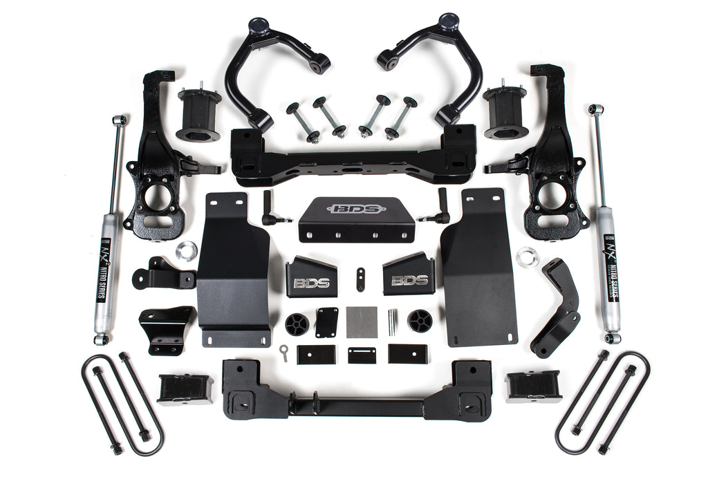 2025 Chevy/GMC 1500 4wd 4" Suspension Lift Kit, 3.0 Diesel / 2.7 Gas, 3" Rear, Block - Spacer Front, NX2 Rear