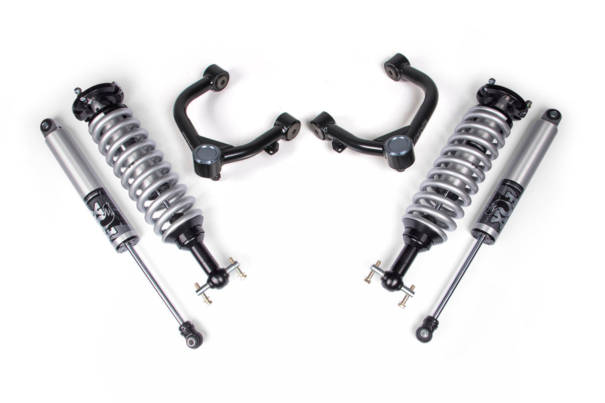 BDS 2019-2024 Fits Chevrolet Silverado Tb 1500 GMC Sierra AT4 1500 1.5" Coilover Upgrade Kit, 0.5" Rear Lift, Block FOX 2.5 Ifp Ps C/o, FOX 2.5 Ifp Ps Shocks 773FPS