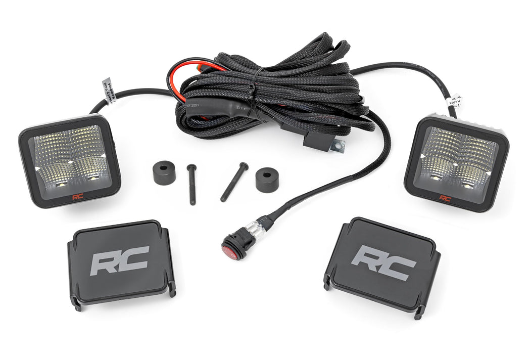 Rough Country Led Light Cowl Mnt 2" Spectrum Pair compatible with Jeep Gladiator Jt (20-23)/Wrangler Jl (18-23) 80062